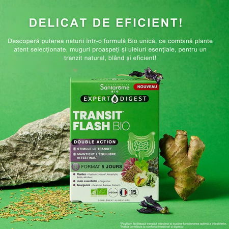 Tranzit Flash Bio, 15 comprimate, Santarome 678467