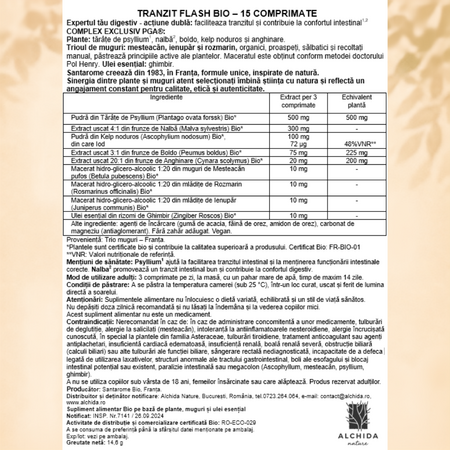Tranzit Flash Bio, 15 comprimate, Santarome 806065