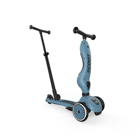 Trotineta 3 in 1 cu sezut pentru copii Highwaykick 1 Push and Go, Steel, 1-5 ani, Scoot and Ride 678516