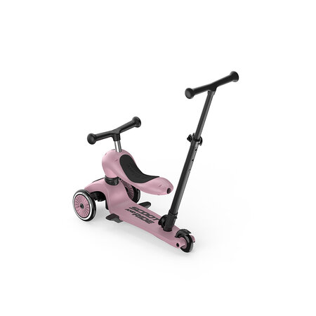Trotineta 3 in 1 cu sezut pentru copii Highwaykick 1 Push and Go, Wildberry, 1-5ani, Scoot and Ride 678547