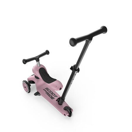 Trotineta 3 in 1 cu sezut pentru copii Highwaykick 1 Push and Go, Wildberry, 1-5ani, Scoot and Ride 678555