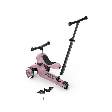 Trotineta 3 in 1 cu sezut pentru copii Highwaykick 1 Push and Go, Wildberry, 1-5ani, Scoot and Ride 678546