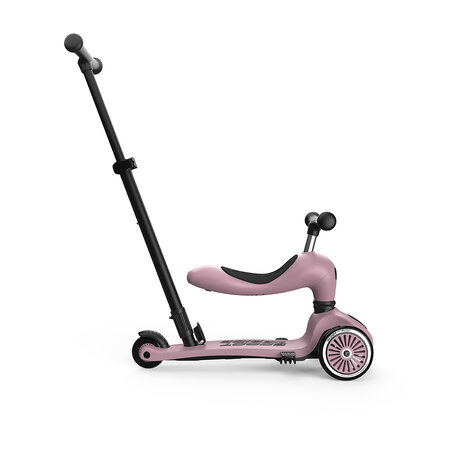Trotineta 3 in 1 cu sezut pentru copii Highwaykick 1 Push and Go, Wildberry, 1-5ani, Scoot and Ride 678548