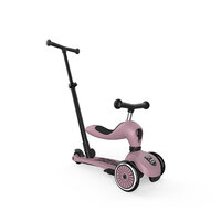 Trotineta 3 in 1 cu sezut pentru copii Highwaykick 1 Push and Go, Wildberry, 1-5ani, Scoot and Ride