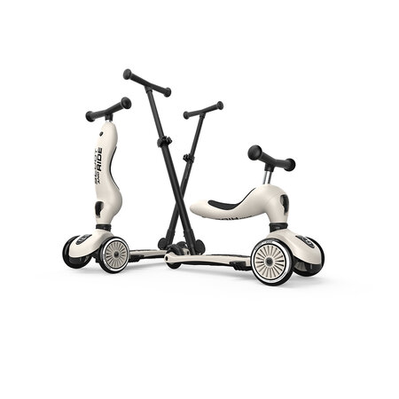 Trotineta 3 in 1 cu sezut pentru copii Highwaykick 1 Push and Go, Ash, 1-5 ani, Scoot and Ride 678566