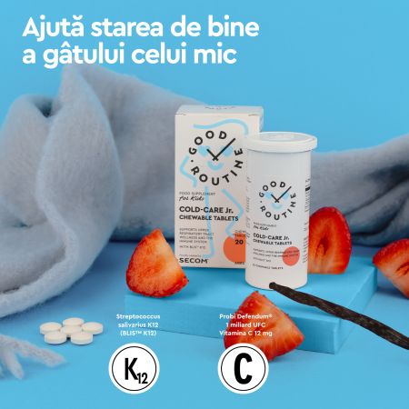 Cold-Care Jr For Kids, 20 tablete masticabile, Good Routine 763381