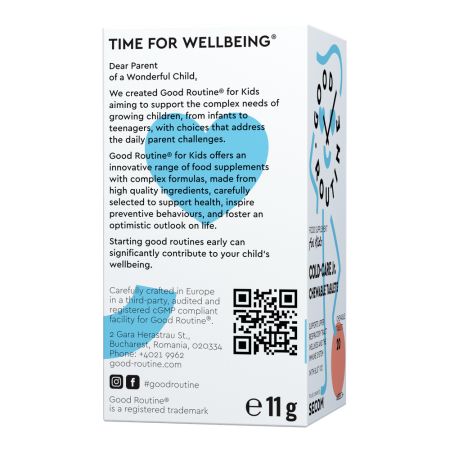 Cold-Care Jr For Kids, 20 tablete masticabile, Good Routine 763388
