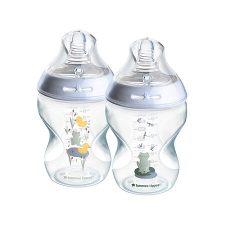 Set 2 biberoane PP decorate, 260 ml, +0 luni, 42252181, Tommee Tippee
