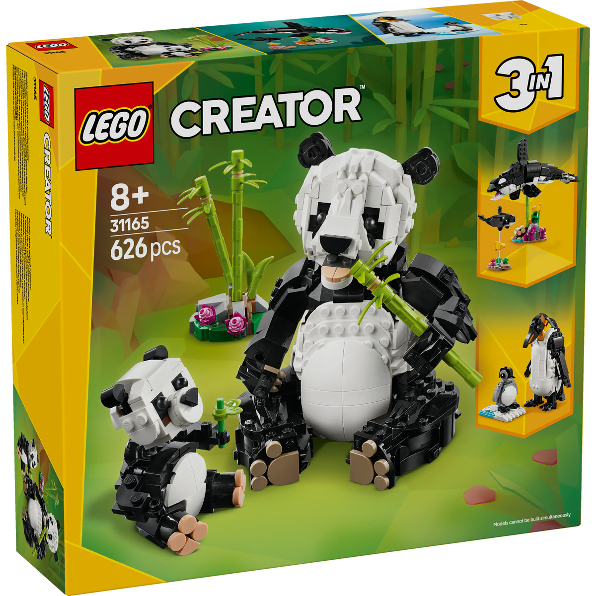 Animale salbatice: familia de ursi panda Creator, 31165, + 8 ani, Lego