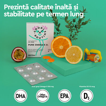 Pure Omega-3 Jr For Kids, 18 jeleuri, Good Routine 763508