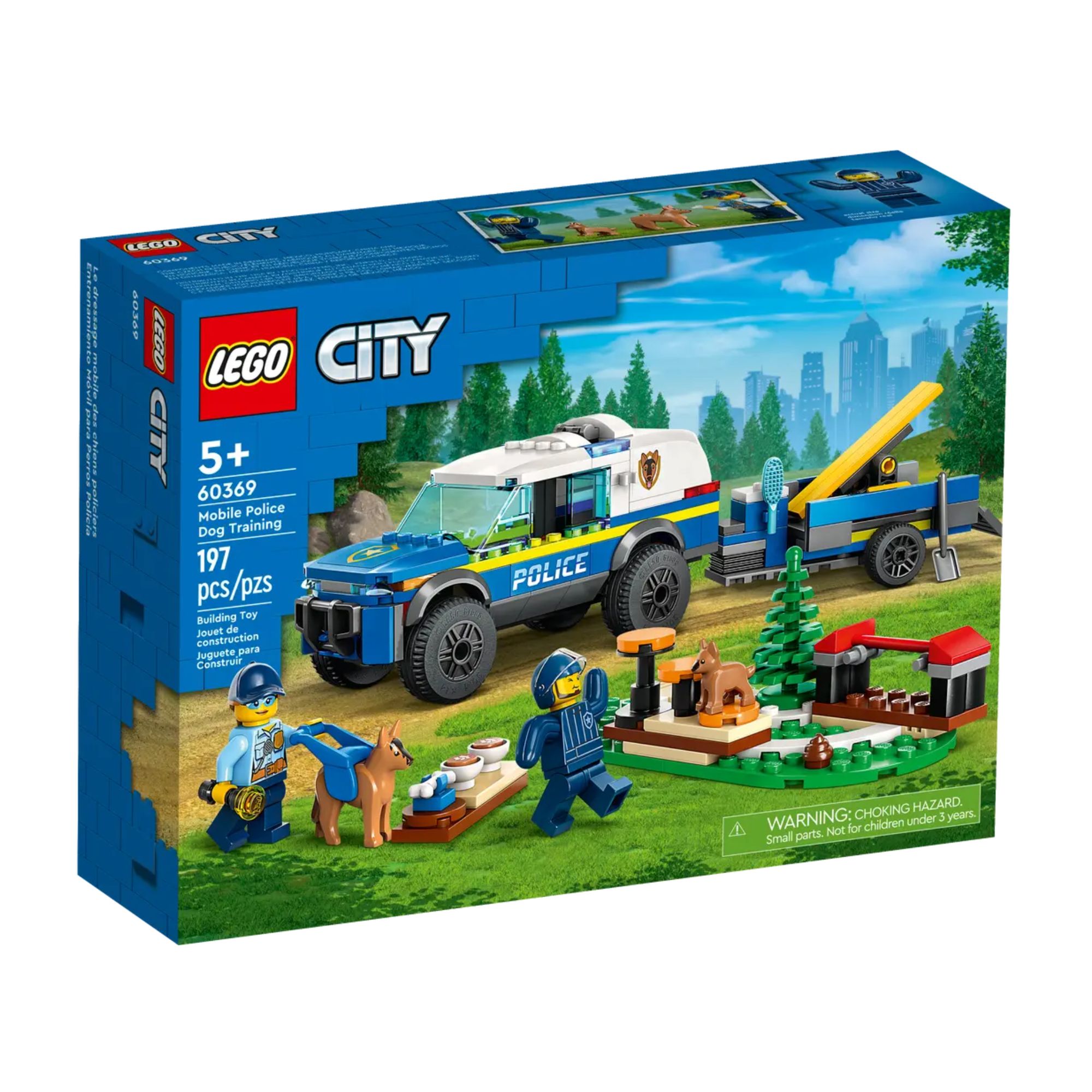 Antrenament canin al politiei mobile City, 5 ani+, 60369, Lego