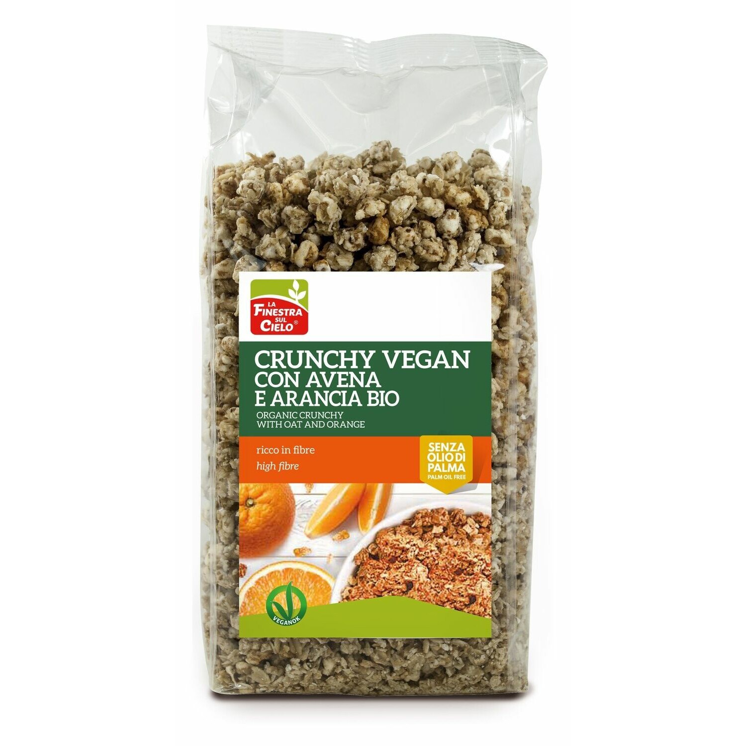 Musli corcant cu fulgi de ovaz si portocala, 375g, Finestra Sul Clielo