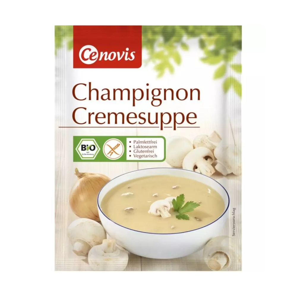 Supa crema de ciuperci champignon Bio, 60 g, Cenovis