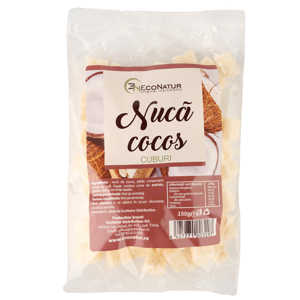 Nuca de cocos cuburi, 150 g, Econatur