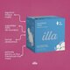 Absorbante de noapte din bumbac, 12 bucati, Illa 683706