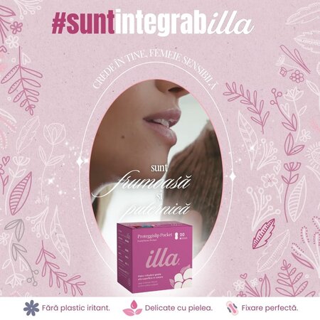 Absorbante zilnice din bumbac, 1 picatura, 20 bucati, Illa 683733
