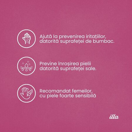 Absorbante zilnice din bumbac, 1 picatura, 20 bucati, Illa 683731