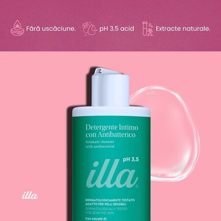 Gel intim antibacterian ph 3.5, 500 ml, Illa 683747