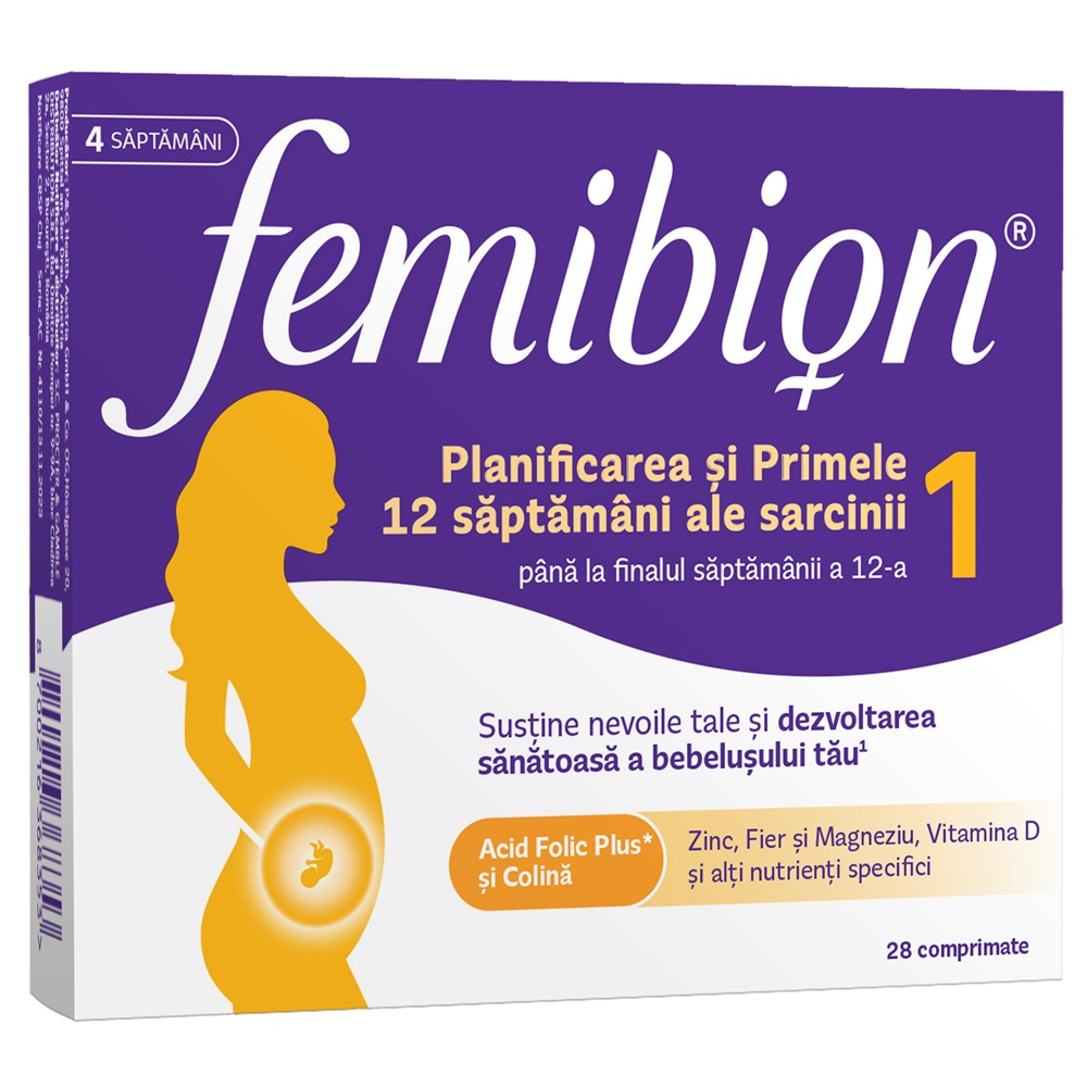 Femibion 1, 28 comprimate, Femibion