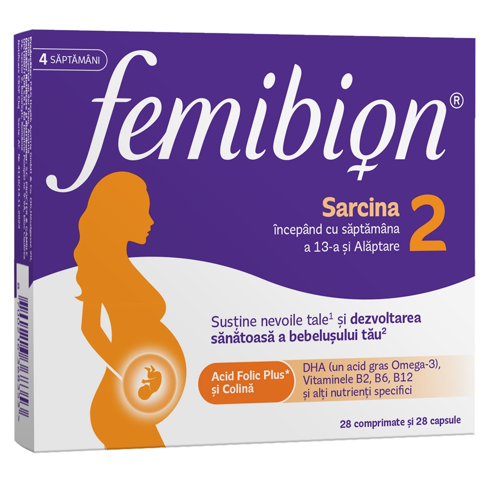 Femibion 2, 28 comprimate+28 capsule, Femibion