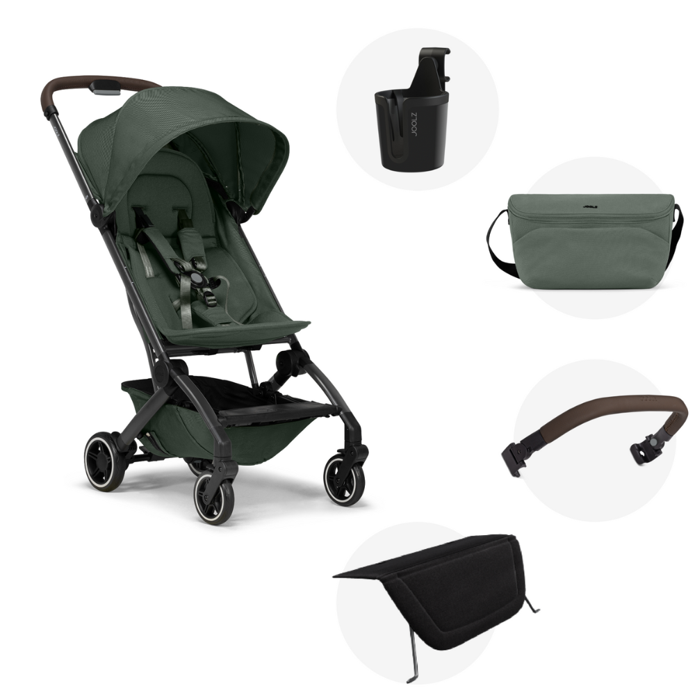 Pachet carucior pentru copii cu accesorii incluse Aer+, Forest Green, Joolz