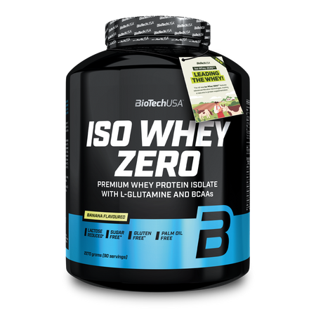 Pudra proteica Iso Whey Zero, Banana, 2270 g, BioTechUSA