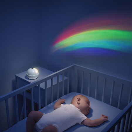 Carusel muzical cu proiectie 3 in 1 Rainbow, 0 luni+, Bleu, Chicco 680674