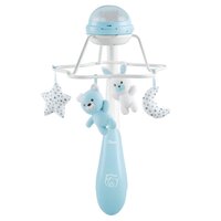 Carusel muzical cu proiectie 3 in 1 Rainbow, 0 luni+, Bleu, Chicco