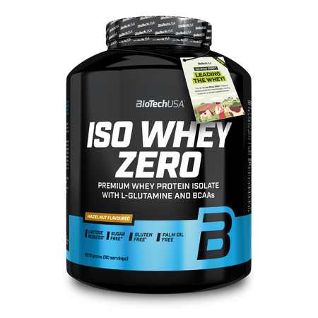Pudra proteica Iso Whey Zero, 2270 g, Hazelnut, BioTechUSA