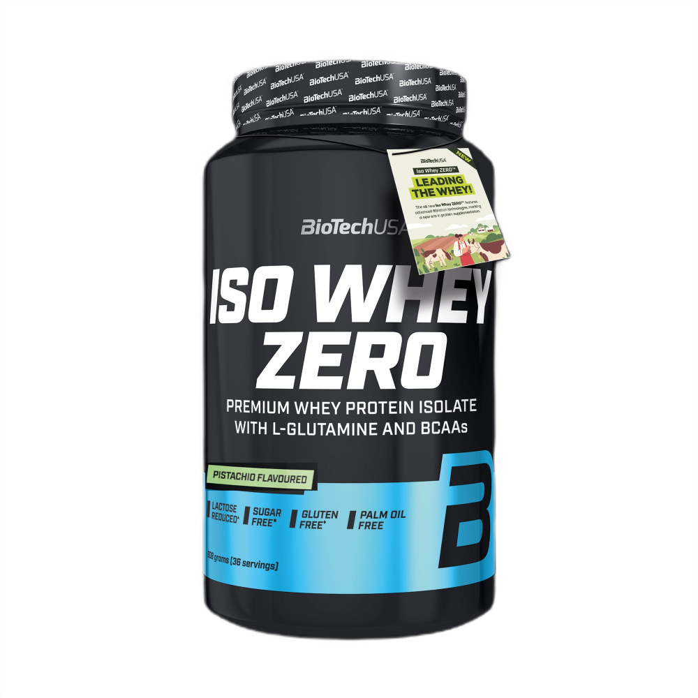 Pudra proteica Iso Whey Zero, Pistachio/Fistic, 908 g, BioTechUSA