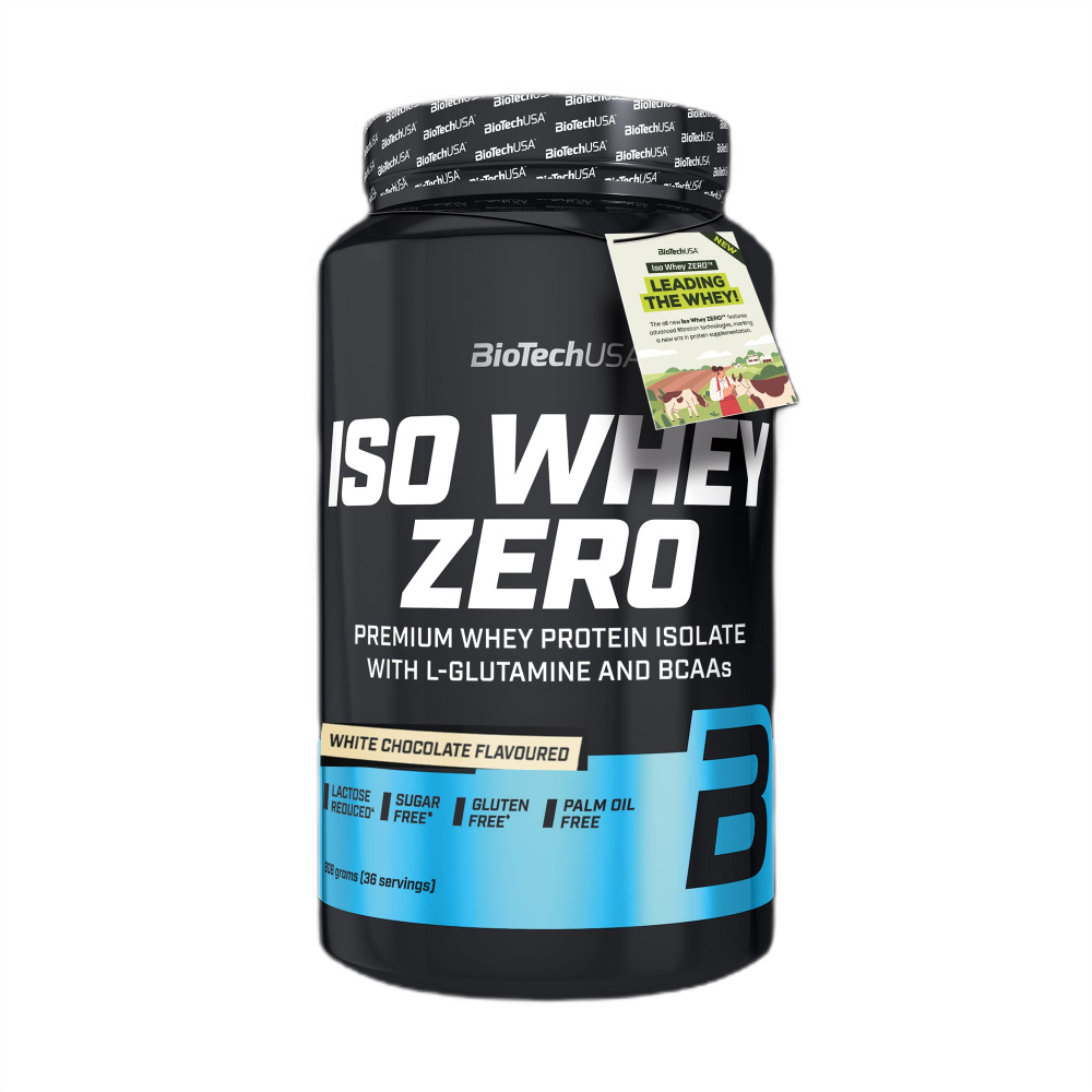 Pudra proteica Iso Whey Zero, White Chocolate, 908 g, BioTechUSA