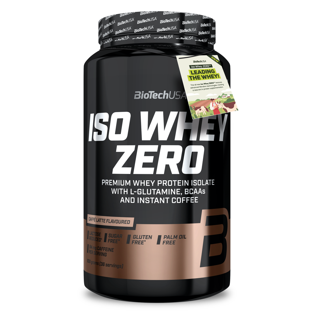 Pudra proteica Iso Whey Zero, Caffe-Latte, 908 g, BioTechUSA