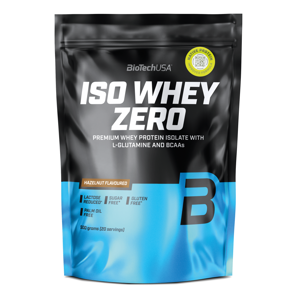 Pudra proteica Iso Whey Zero, Hazelnut, 500 g, BioTechUSA