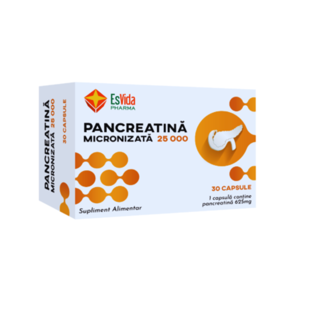 Pancreatina Micronizata, 25000, 30 capsule, Esvida Pharma