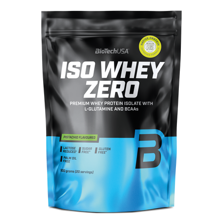 Pudra proteica Iso Whey Zero, Pistachio/Fistic, 500 g, BioTechUSA