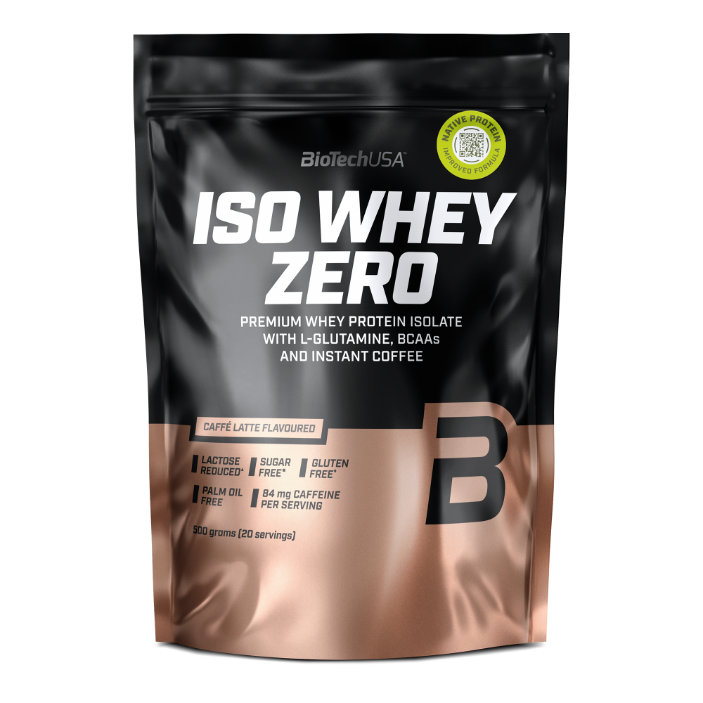 Pudra proteica Iso Whey Zero, Caffe-Latte, 500 g, BioTechUSA