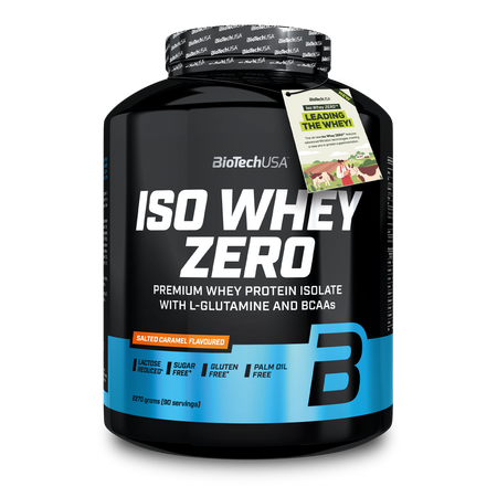 Pudra proteica Iso Whey Zero, Salted Caramel, 2270 g, BioTechUSA