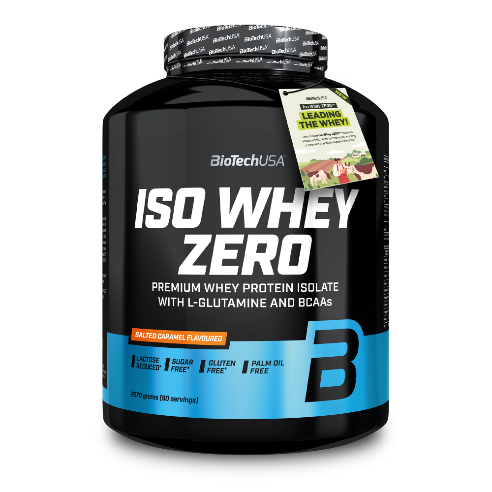 Pudra proteica Iso Whey Zero, Salted Caramel, 2270 g, BioTechUSA