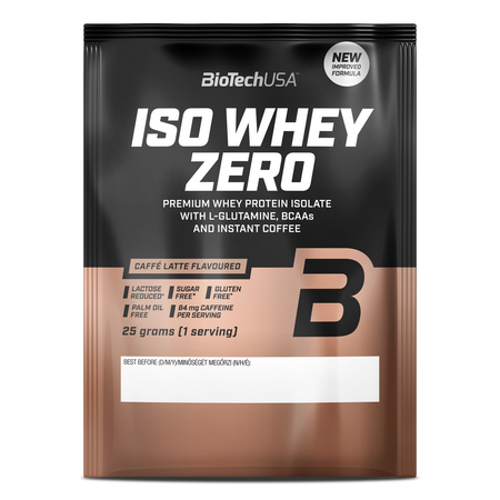 Pudra proteică Iso Whey Zero, Caffee Late, 25 g, BioTechUSA