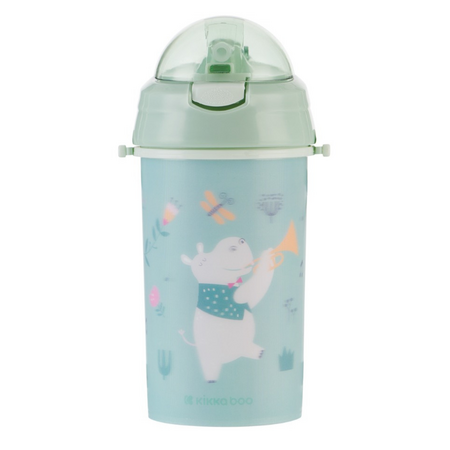 Cana cu pai si bretea Music Fest, +4 ani, 450 ml, Mint, Kikka Boo 681031