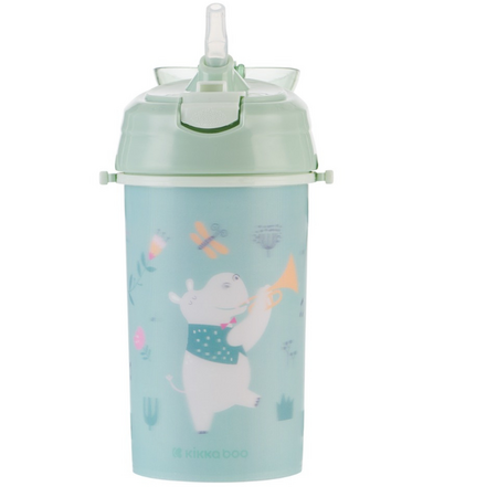 Cana cu pai si bretea Music Fest, +4 ani, 450 ml, Mint, Kikka Boo 681033