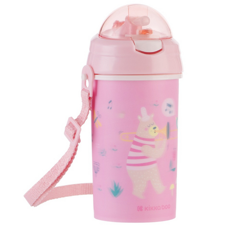 Cana cu pai si bretea Music Fest, 450 ml, Pink, Kikka Boo 681036