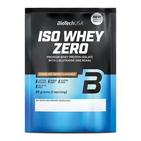 Pudra proteica Iso Whey Zero, Chocolate Toffee, 25 g, BioTechUSA