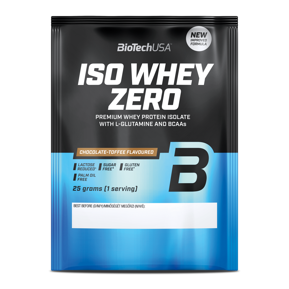 Pudra proteica Iso Whey Zero, Chocolate Toffee, 25 g, BioTechUSA