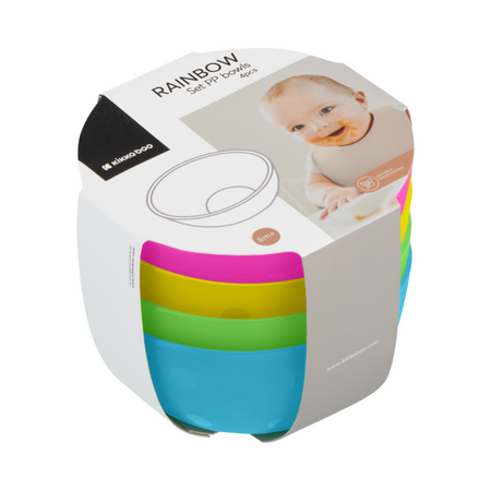 Set 4 boluri, +6 luni, 300 ml, rainbow, Kikka Boo