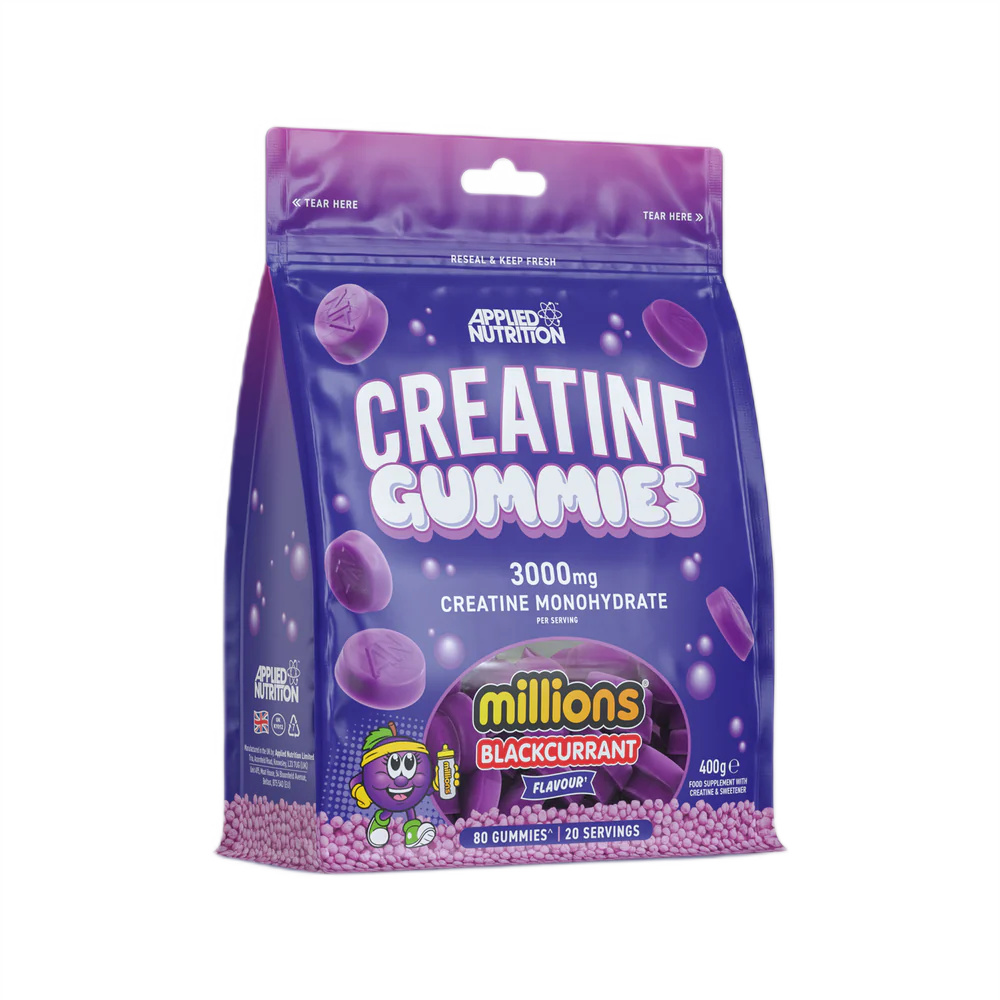 Jeleuri cu monohidrat de creatina si aroma de coacaze negre Creatine Gummies, 3000 mg, 400 g, Applied Nutrition