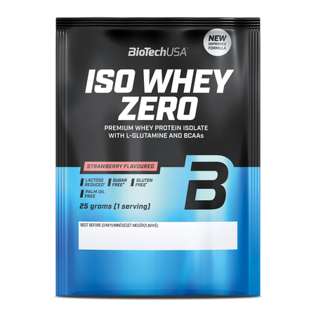 Pudra proteica Iso Whey Zero, Strawberry, 25 g, BioTechUSA