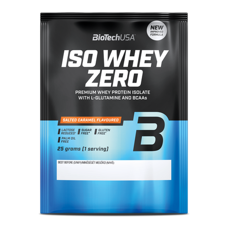 Pudra proteica Iso Whey Zero, Salted Caramel, 25 g, BioTechUSA