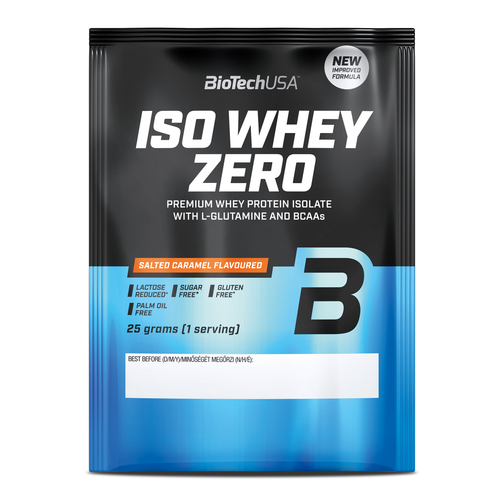 Pudra proteica Iso Whey Zero, Salted Caramel, 25 g, BioTechUSA