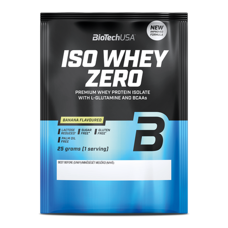 Pudra proteica Iso Whey Zero, Banana, 25 g, BioTechUSA
